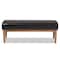 Baxton Studio Arvid Dark Brown Faux Leather Upholstered Wood Dining Bench 164-10552 - alternate 5